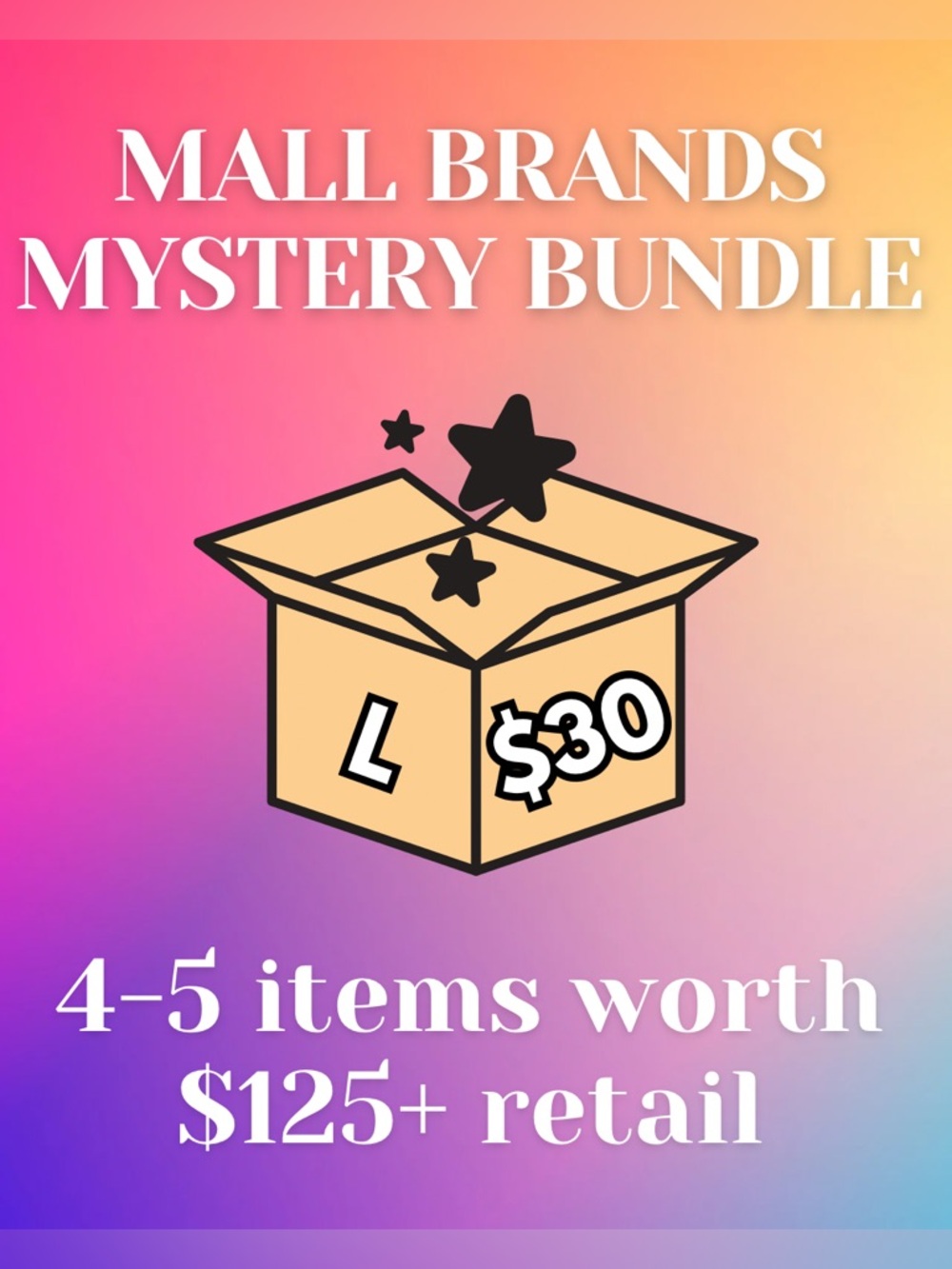 WOMENS MALL BRANDS MYSTERY BUNDLE - SIZE LARGE (4-5 pieces retailing $125+) 🛍️❓